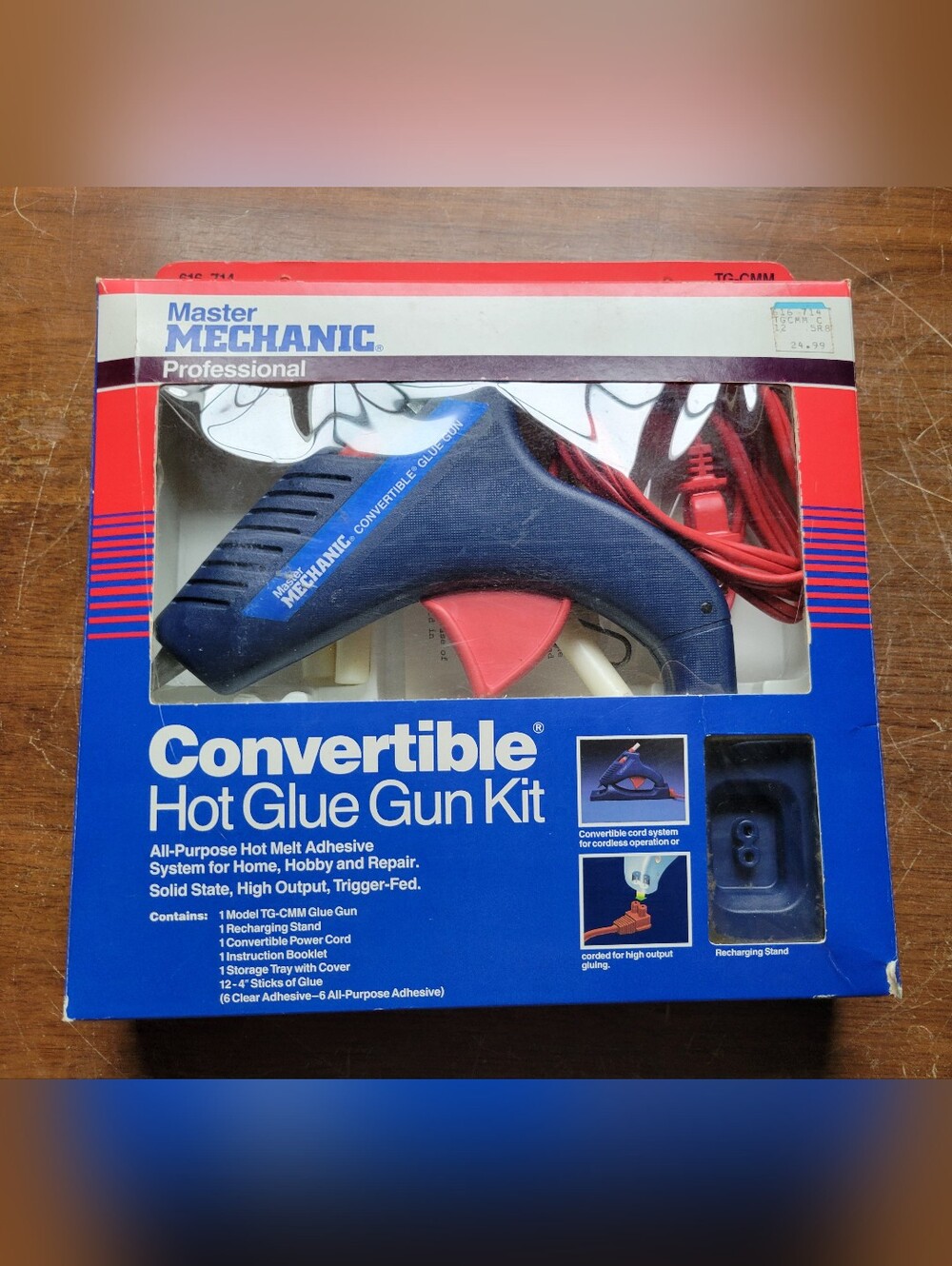 vintage Master Mechanic Professional Convertible Hot Glue Gun Kit